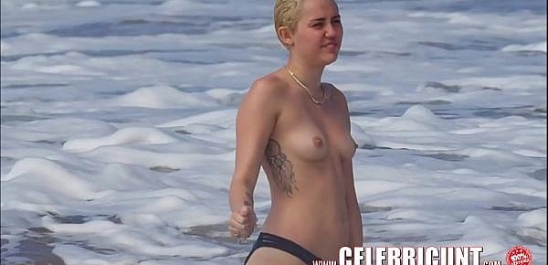  Nude Celebrity Fun With Miley Cyrus Tits and Pussy